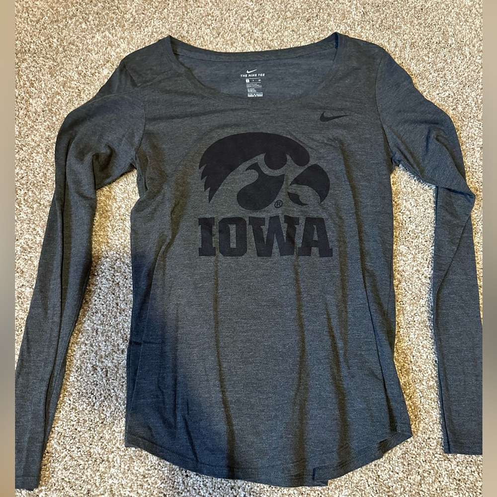 Nike Grey Iowa Hawkeyes Longsleeve